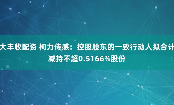 大丰收配资 柯力传感：控股股东的一致行动人拟合计减持不超0.5166%股份